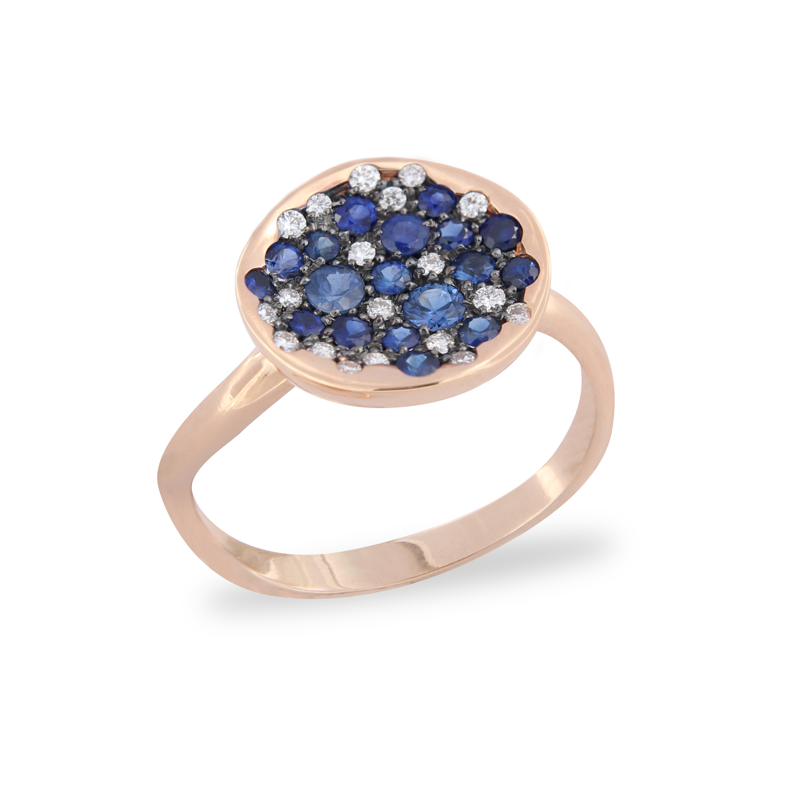 Bague Brusi Spring saphirs et diamants sur or rose