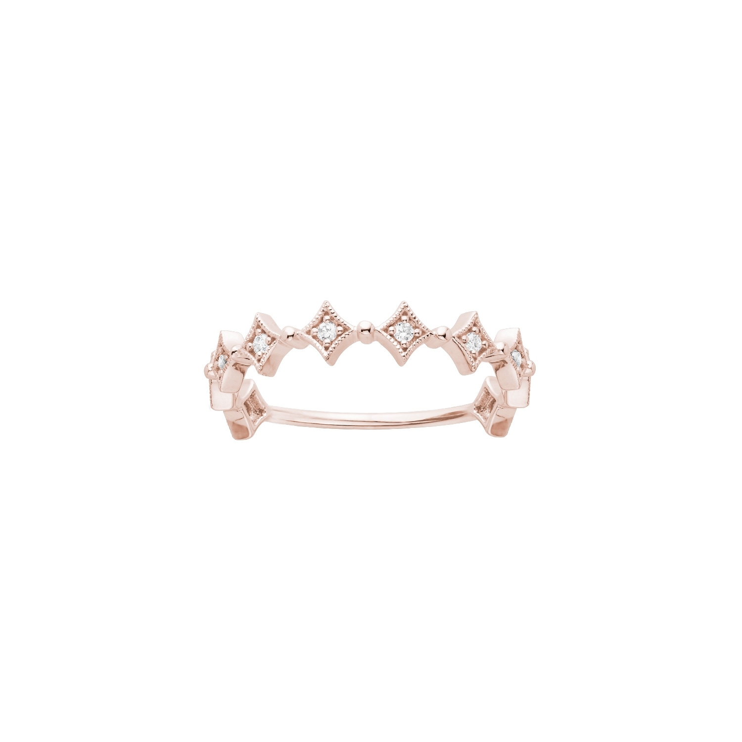 Bague Stone Paris Divine en or rose et diamants