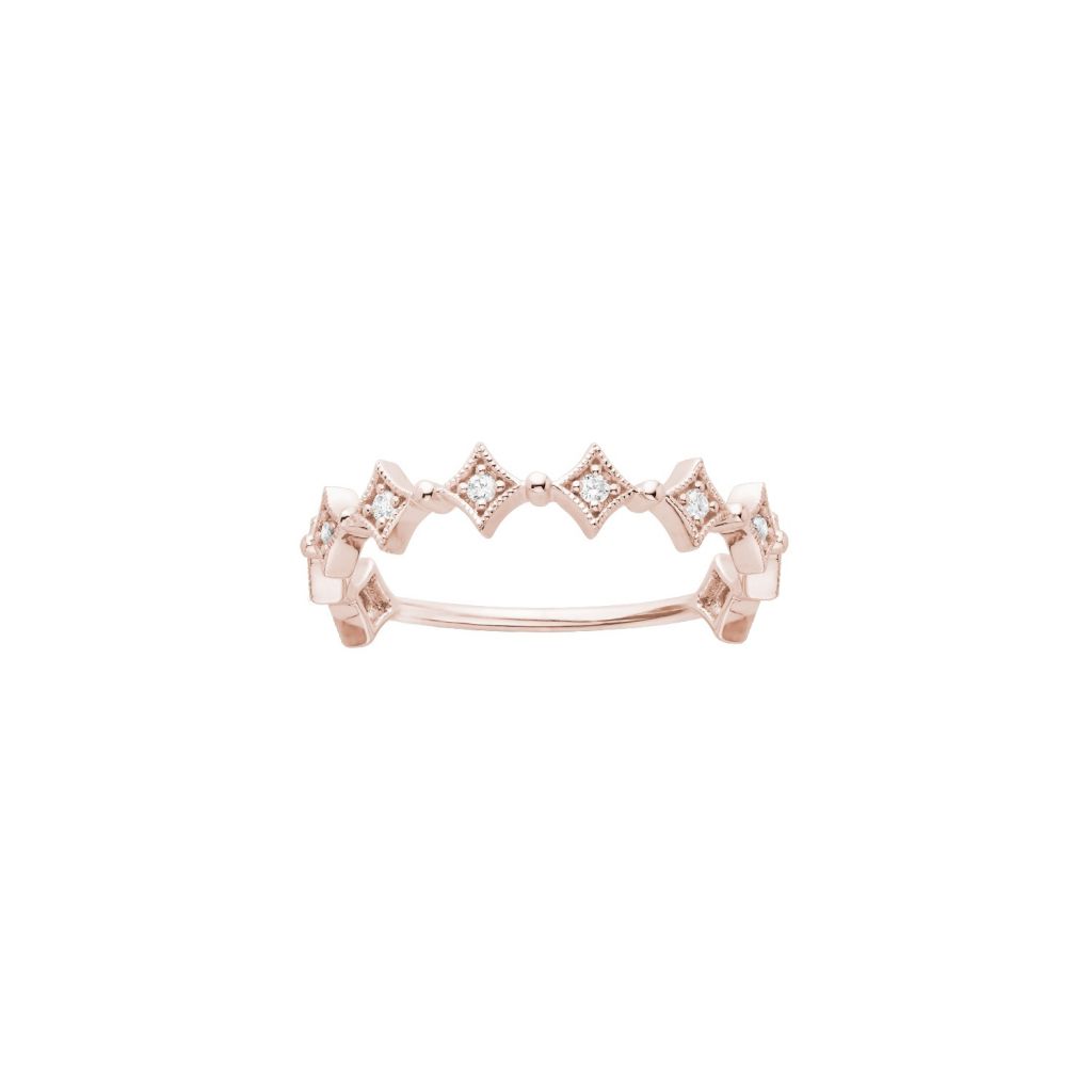 Bague Stone Paris Divine en or rose et diamants