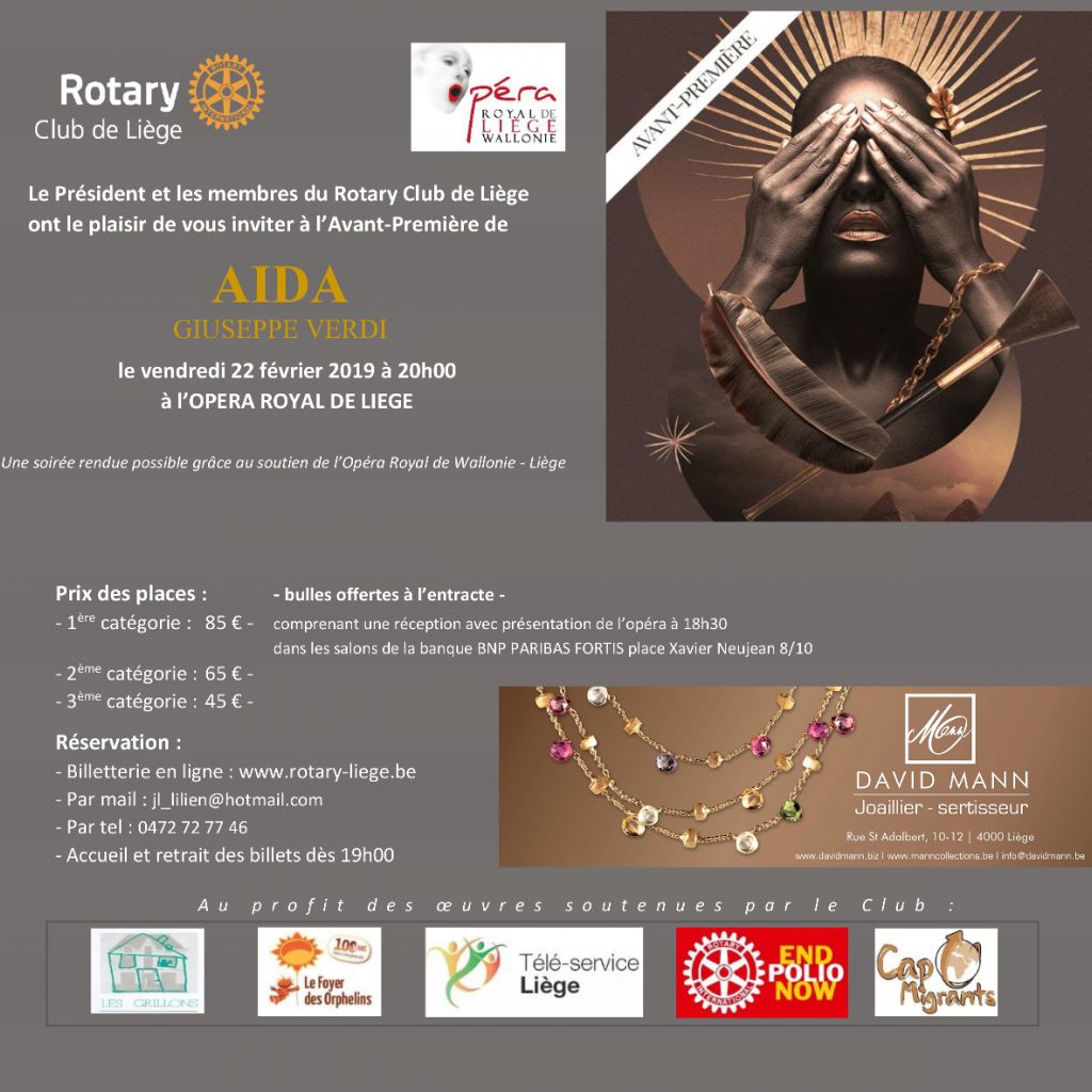 invitation aïda opéra royal wallonie rotary liège