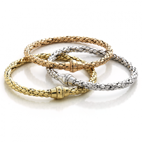 Bracelet Chimento Stretch Classic en or jaune, or blanc, or rose et diamants