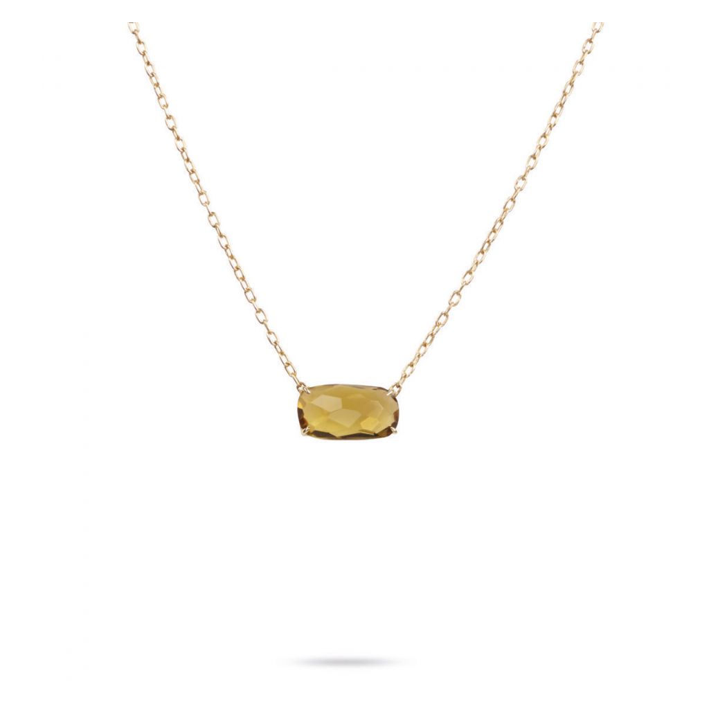 Pendentif Delicati citrine et or jaune
