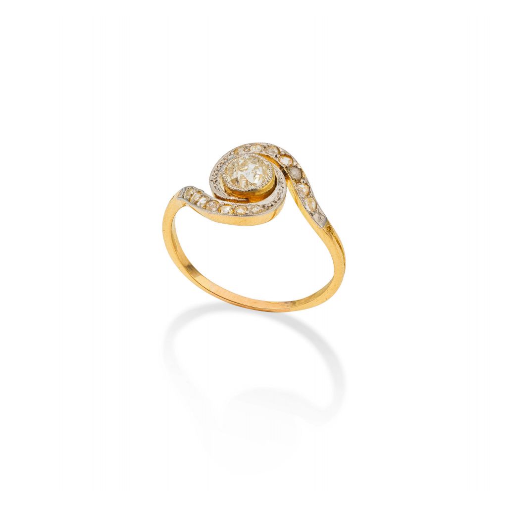 Bague Ancienne "Commerce Industrie" 1921 En Laiton - Occasion Très Bon état
